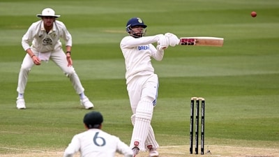 Nitish Kumar Reddy (41) and Rishabh Pant (37) played crucial knocks as India collapsed for 150 in 49.4 overs. (AFP) Nitish Kumar Reddy (41) and Rishabh Pant (37) played crucial knocks as India collapsed for 150 in 49.4 overs. (AFP)