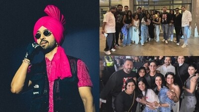 Dulquer Salmaan went to the Diljit Dosanjh concert in Hyderabad with friends. Dulquer Salmaan went to the Diljit Dosanjh concert in Hyderabad with friends.