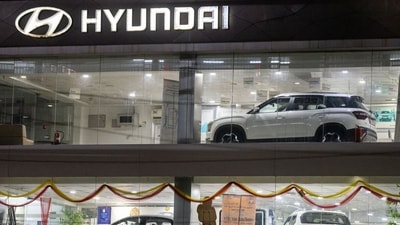 Signage at a Hyundai Motor India Ltd. dealership in New Delhi, India, on Wednesday, Oct. 16, 2024 (Anindito Mukherjee/Bloomberg) Signage at a Hyundai Motor India Ltd. dealership in New Delhi, India, on Wednesday, Oct. 16, 2024 (Anindito Mukherjee/Bloomberg)