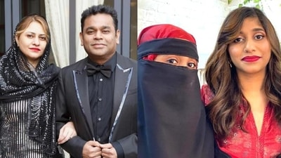 AR Rahman’s wife Saira and daughters Khatija and Raheema. AR Rahman’s wife Saira and daughters Khatija and Raheema.