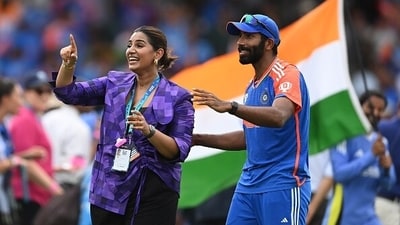 Sanjana Ganesan and Jasprit Bumrah are couple goals (Getty) Sanjana Ganesan and Jasprit Bumrah are couple goals (Getty)