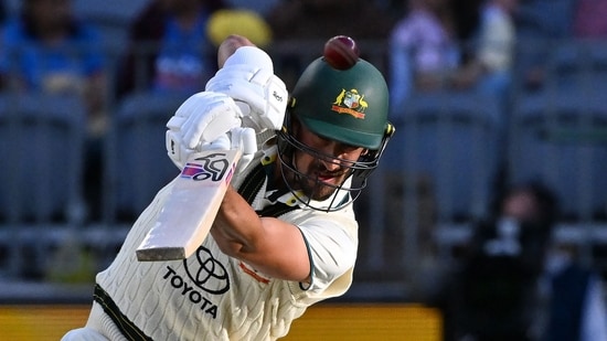Mitchell Starc (6*) and Alex Carey (19*) remained unbeaten as Australia posted 67/7 in 27 overs at Stumps.&nbsp;(AFP)