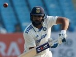Rohit Sharma in action for India.