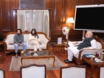 Amit Shah met Ektaa R Kapoor, Vikrant Massey, and Ridhi Dogra.