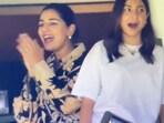 Sanjana Ganesan and Anushka Sharma celebrate Australia's final wicket against India at the Optus Stadium in Perth. Sanjana Ganesan and Anushka Sharma celebrate Australia's final wicket against India at the Optus Stadium in Perth.