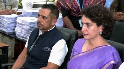 Congress general secretary Priyanka Gandhi Vadra accompanied by her husband Robert Vadra during her nomination papers filing. (ANI file photo) Congress general secretary Priyanka Gandhi Vadra accompanied by her husband Robert Vadra during her nomination papers filing. (ANI file photo)