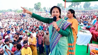 Jharkhand Mukti Morcha candidate from Gandey and Chief Minister Hemant Soren's wife, Kalpana Soren won the Gandey seat by a margin of 17,000 votes. She defeated BJP's Muniya Devi. (ANI) Jharkhand Mukti Morcha candidate from Gandey and Chief Minister Hemant Soren's wife, Kalpana Soren won the Gandey seat by a margin of 17,000 votes. She defeated BJP's Muniya Devi. (ANI)