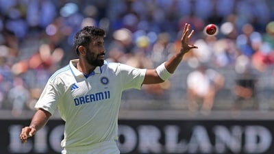 India's captain Jasprit Bumrah completed his five-wicket haul on Day 2 with the wicket of Alex Carey early in the first session. (AP)