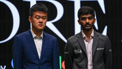 Chess grandmasters China’s Ding Liren (L) and India’s Gukesh Dommaraju. (AFP) Chess grandmasters China’s Ding Liren (L) and India’s Gukesh Dommaraju. (AFP)