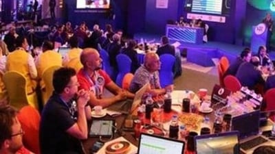 File image of an IPL auction. (HT Photo)