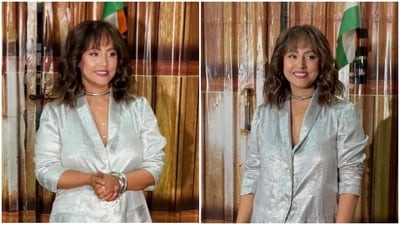 Hina Khan gets clicked outside Bigg Boss 18 set. Hina Khan gets clicked outside Bigg Boss 18 set.