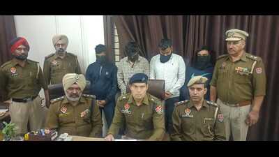 The accused in police custody in Ludhiana on Saturday. (HT Photo)