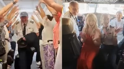 Pilot retired with daughter as co-pilot on final flight, creating a viral, heartwarming moment. (Instagram/aviationforaviators)