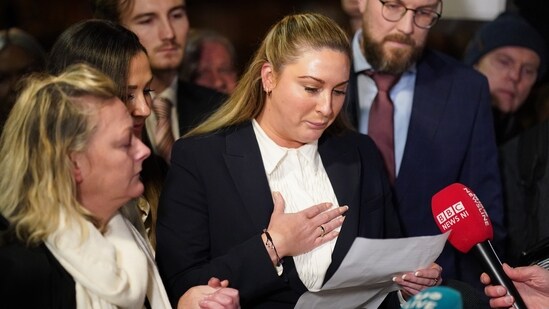 Nikita Hand, 35, spoke outside court after the jury returned its verdicts (Brian Lawless/PA)