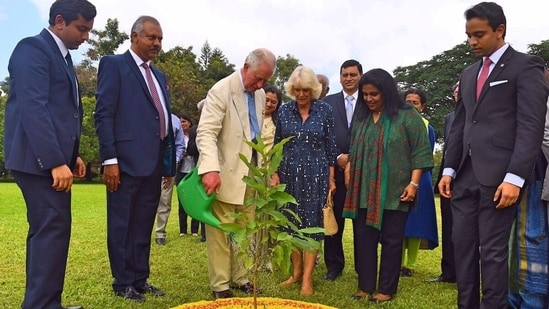 King Charles and Camilla during a past visit to Soukya in Bengaluru.