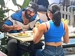 Vijay and Rashmika out for lunch Vijay and Rashmika out for lunch