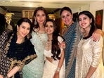 Karishma Kapoor with Kareena Kapoor, Navya Naveli Nanda and Aalekha Advani at the ceremony.