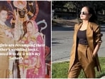 A woman ditched her mom's wedding saree and instead revamped her dad's wedding suit. 