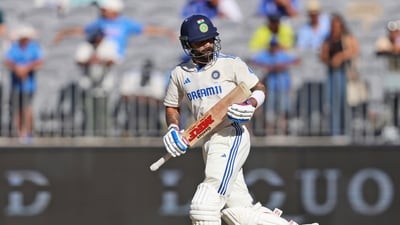 India's Virat Kohli runs between the wickets on the third day of the first Test. AP/PTI(AP11_24_2024_000115B) (AP) India's Virat Kohli runs between the wickets on the third day of the first Test. AP/PTI(AP11_24_2024_000115B) (AP)