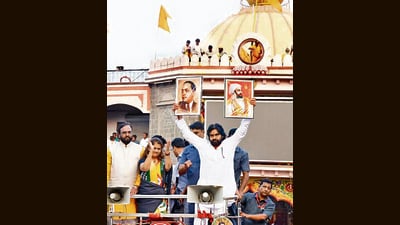 Andhra Pradesh deputy CM Pawan Kalyan at a roadshow in Latur, Maharashtra, last week. (ANI) Andhra Pradesh deputy CM Pawan Kalyan at a roadshow in Latur, Maharashtra, last week. (ANI)