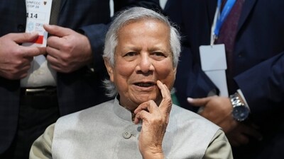 Muhammad Yunus, head of Bangladesh's interim government, speaks to members of the media. (File) (AP) Muhammad Yunus, head of Bangladesh's interim government, speaks to members of the media. (File) (AP)