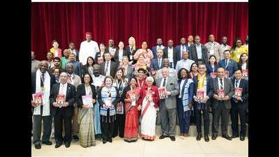 Eminent personalities from 55 countries participated in the 25th International Conference of Chief Justices at CMS, Kanpur Road. (Sourced)