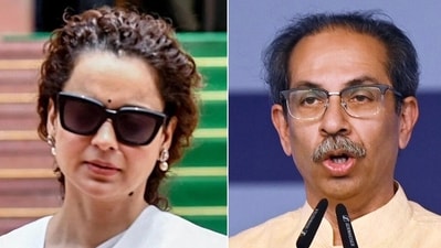 Kangana Ranaut and Uddhav Thackeray Kangana Ranaut and Uddhav Thackeray