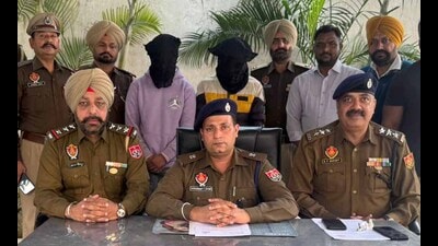 The accused in police custody in Ludhiana on Sunday. (HT photo) The accused in police custody in Ludhiana on Sunday. (HT photo)