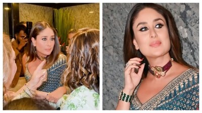 Kareena Kapoor was the 'gorgeous cousin' at Aadar Jain's roka ceremony. Kareena Kapoor was the 'gorgeous cousin' at Aadar Jain's roka ceremony.