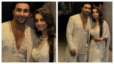The couple twinned in white. (PC: Ashutosh Rai) The couple twinned in white. (PC: Ashutosh Rai)