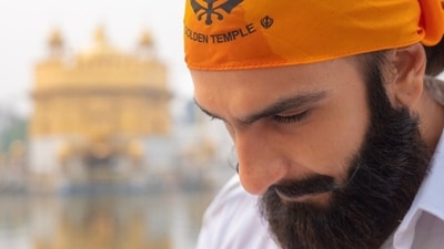 Ranveer Singh at the Golden Temple in Amritsar.