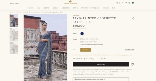 Kareena Kapoor's saree is worth  ₹80k.