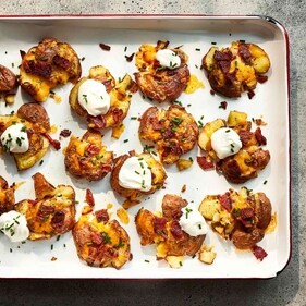 Spiced crispy smashed potatoes Spiced crispy smashed potatoes