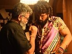 Sukumar and Allu Arjun on the sets of Pushpa. Sukumar and Allu Arjun on the sets of Pushpa.