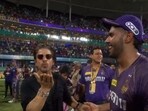 Shah Rukh Khan and KKR players made a flying kiss gesture after the team's title win.