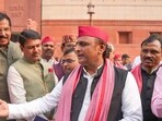 New Delhi: Samajwadi Party President Akhilesh Yadav with party MPs during the first day of the Winter session of Parliament, in New Delhi, Monday, Nov. 25, 2024. (PTI Photo/Ravi Choudhary) (PTI11_25_2024_000193A) New Delhi: Samajwadi Party President Akhilesh Yadav with party MPs during the first day of the Winter session of Parliament, in New Delhi, Monday, Nov. 25, 2024. (PTI Photo/Ravi Choudhary) (PTI11_25_2024_000193A)