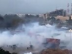 The convoys were subjected to severe tear gas bombardment in the vicinity of the Ghazi Barotha Canal, Chach Interchange, and Attock Bridge.