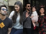 Ranbir Kapoor with Alia Bhatt and daugther Raha Ranbir Kapoor with Alia Bhatt and daugther Raha