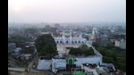 Sambhal, Nov 24 (ANI): An aerial view of the Shahi Jama Masjid, in Sambhal on Sunday. (ANI Photo) (ANI)