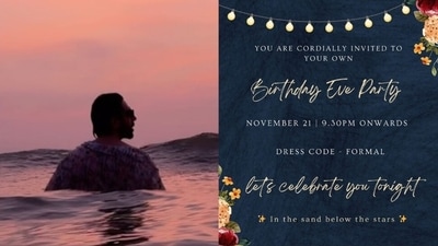 Kartik Aaryan also went swimming at sunset in Goa. 