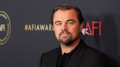 Leonardo DiCaprio was his charming best in black as he attended the American Film Institute Awards in Los Angeles. (AP) Leonardo DiCaprio was his charming best in black as he attended the American Film Institute Awards in Los Angeles. (AP)