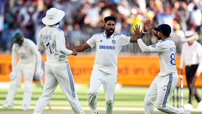 Mohammed Siraj ran riot early on Day 4 with crucial wickets of Usman Khawaja and Steve Smith in first session which put Australia on backfoot straightaway. (BCCI- X) Mohammed Siraj ran riot early on Day 4 with crucial wickets of Usman Khawaja and Steve Smith in first session which put Australia on backfoot straightaway. (BCCI- X)
