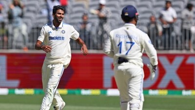 Washington Sundar also claimed a couple of wickets in the second innings and got the better of Mitchell Starc and Nathan Lyon. (AP) Washington Sundar also claimed a couple of wickets in the second innings and got the better of Mitchell Starc and Nathan Lyon. (AP)