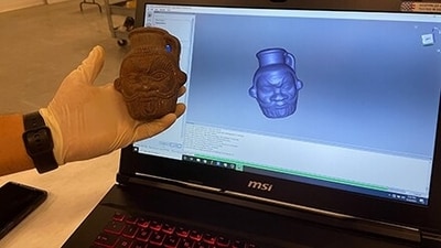 The 2,000-year-old Egyptian mug that was donated to the Tampa Museum of Art in 1984. (X/@egyptomuseum) The 2,000-year-old Egyptian mug that was donated to the Tampa Museum of Art in 1984. (X/@egyptomuseum)