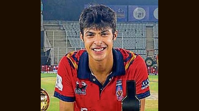 Harnoor made his Ranji Trophy debut playing for the UTCA against Baroda in 2022. (HT Photo) Harnoor made his Ranji Trophy debut playing for the UTCA against Baroda in 2022. (HT Photo)