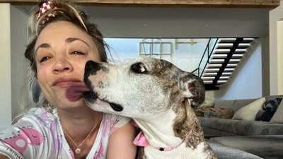 Kaley Cuoco reveals why she had to rehome her beloved dog Shirley, who recently died of cancer (Instagram)