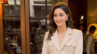 Ananya Panday stuns once again in a unique ensemble that was equal parts vintage and contemporary. (Instagram) Ananya Panday stuns once again in a unique ensemble that was equal parts vintage and contemporary. (Instagram)