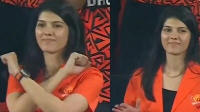 Kavya Maran led SRH's cheerleading in their win vs MI during IPL 2024. Kavya Maran led SRH's cheerleading in their win vs MI during IPL 2024.