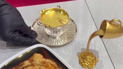 Gold tea for  ₹1 lakh? Not everyone is a fan of this Dubai novelty (Instagram/@gulfbuzz)