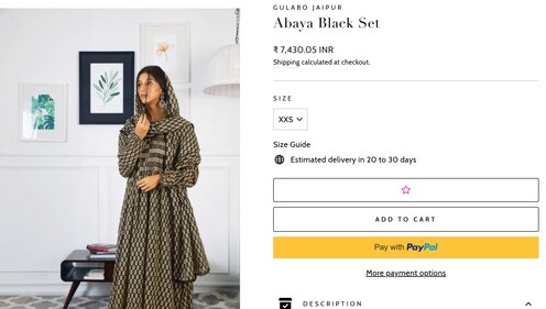 Tamannaah Bhatia's black kurta set costs ₹7,430. (https://intl.nykaafashion.com/) Tamannaah Bhatia's black kurta set costs ₹7,430. (https://intl.nykaafashion.com/)
